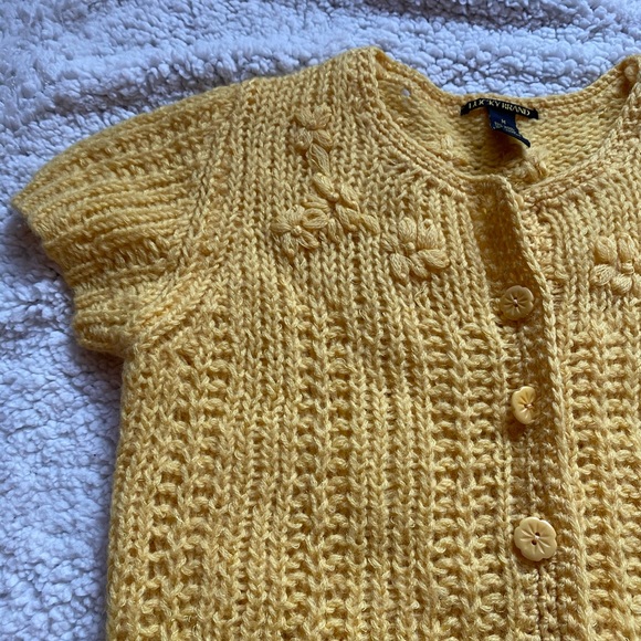 Vintage Lucky Brand Short Sleeve Sweater - Picture 2 of 6